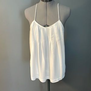 White tank top, size large, 60% viscose 40% polyester, good condition